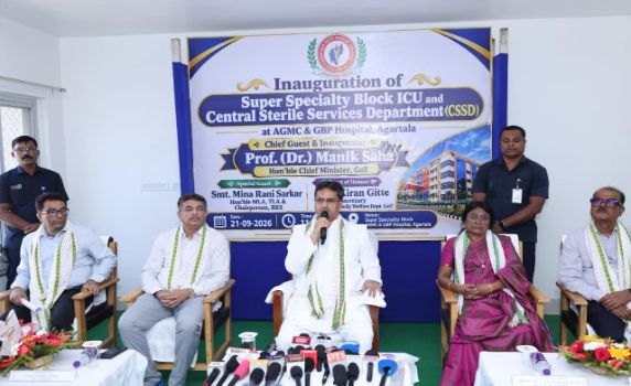 Tripura CM Dr Manik Saha inaugurates new facilities in GBP Hospital.